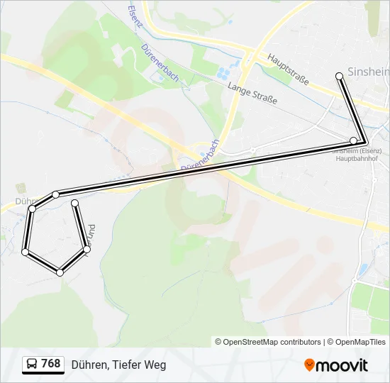 768 Bus Line Map