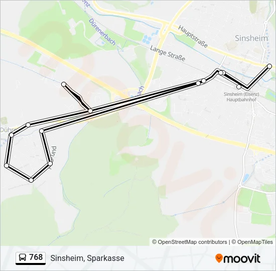 768 Bus Line Map