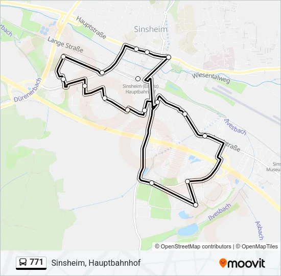 771 Bus Line Map