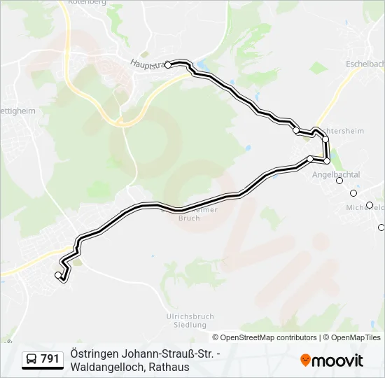 791 Bus Line Map