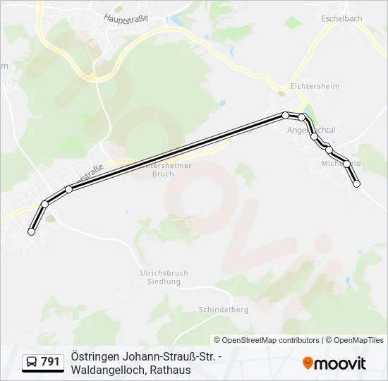 791 Bus Line Map