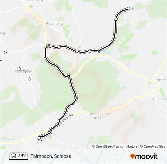 792 Bus Line Map