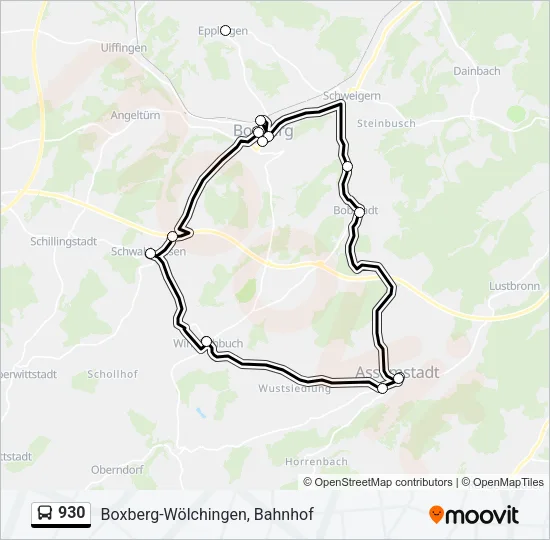 930 Bus Line Map