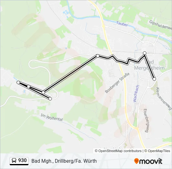 930 Bus Line Map