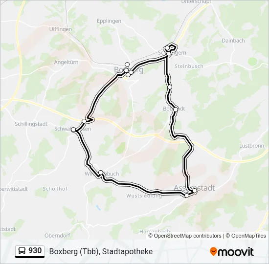 930 Bus Line Map