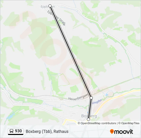 930 Bus Line Map