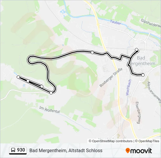 930 Bus Line Map
