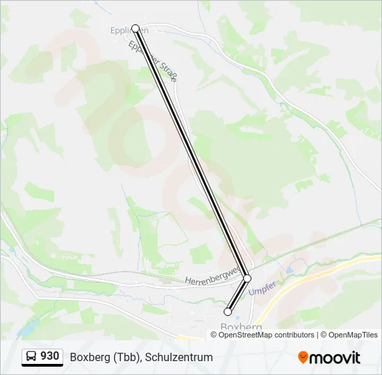 930 Bus Line Map