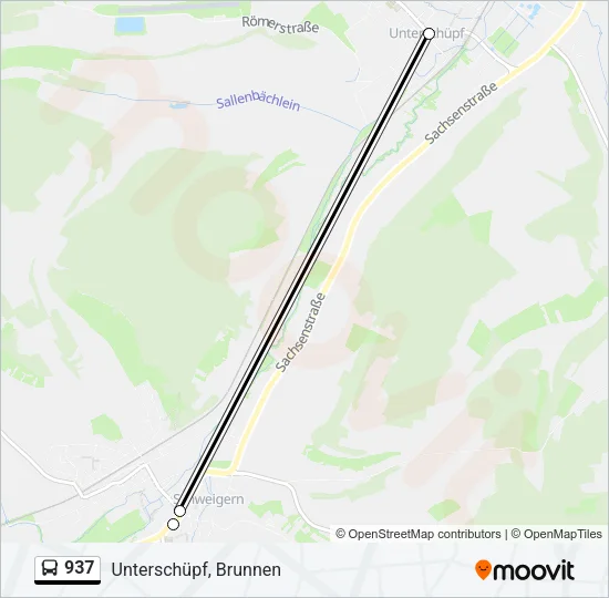937 Bus Line Map