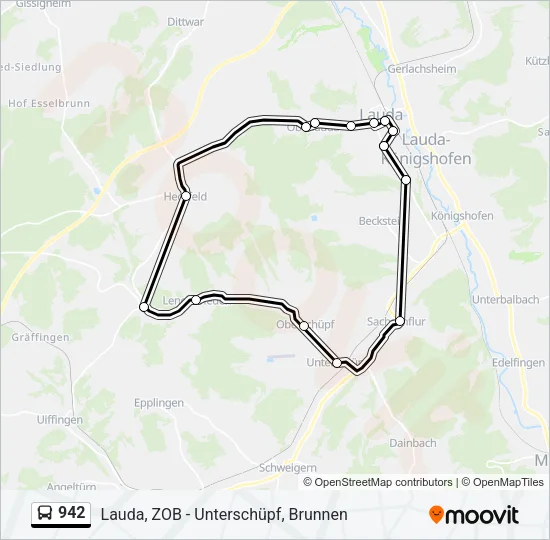 942 Bus Line Map