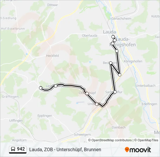 942 Bus Line Map