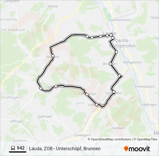 942 Bus Line Map