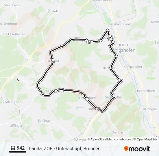 942 Bus Line Map
