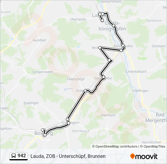 942 Bus Line Map