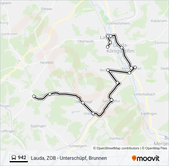 942 Bus Line Map