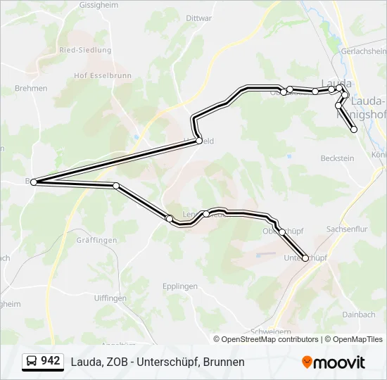 942 Bus Line Map