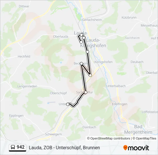 942 Bus Line Map