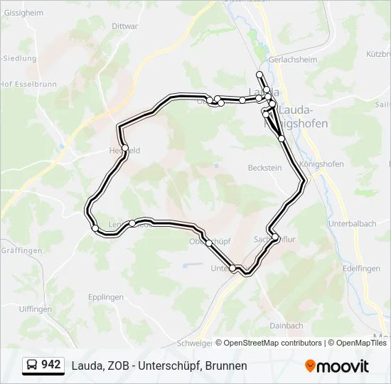942 Bus Line Map