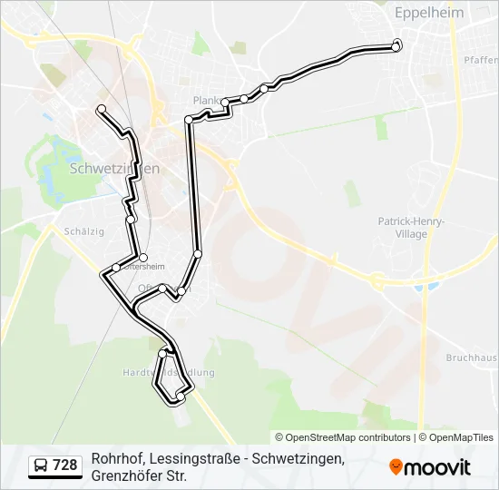 728 Bus Line Map