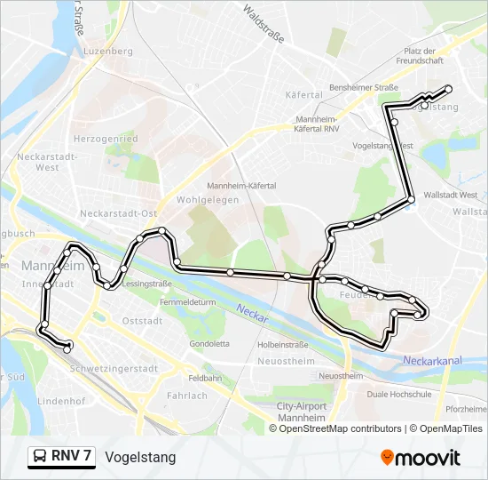 RNV 7 Bus Line Map