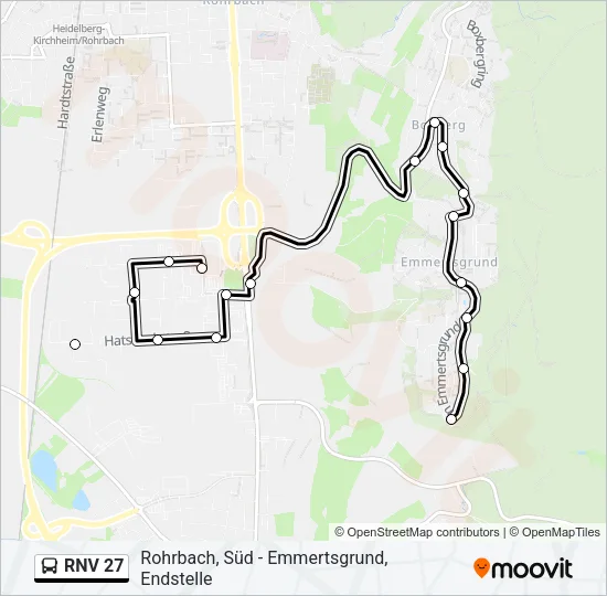 RNV 27 Bus Line Map