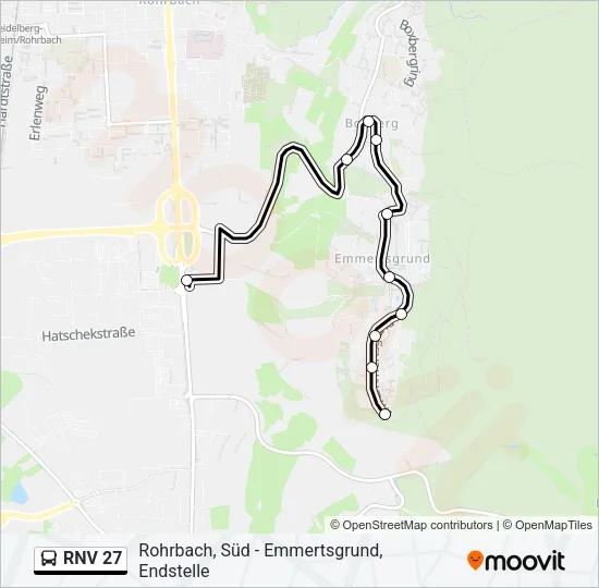 RNV 27 Bus Line Map