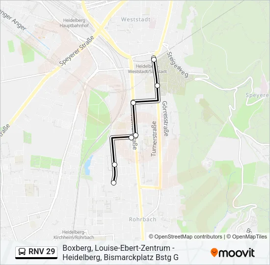 RNV 29 Bus Line Map