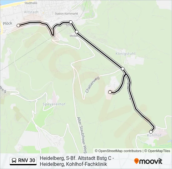 RNV 30 Bus Line Map