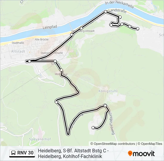 RNV 30 Bus Line Map