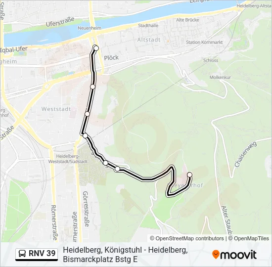RNV 39 Bus Line Map