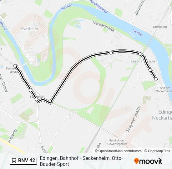 RNV 42 Bus Line Map