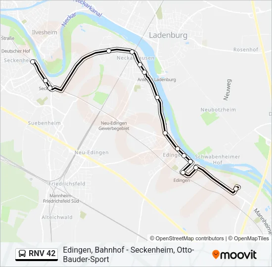 RNV 42 Bus Line Map