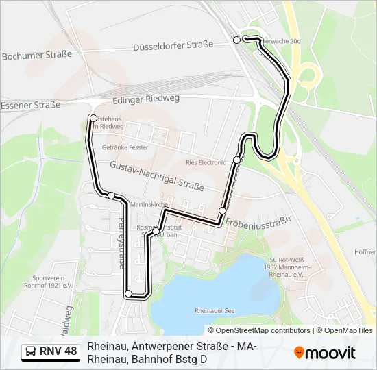 RNV 48 Bus Line Map