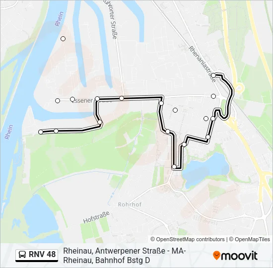 RNV 48 Bus Line Map