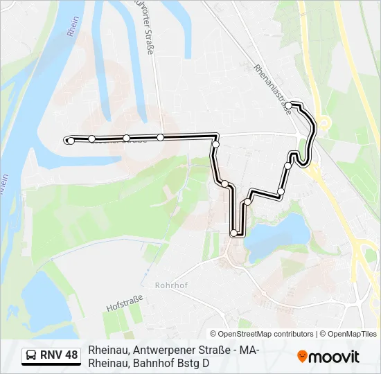 RNV 48 Bus Line Map