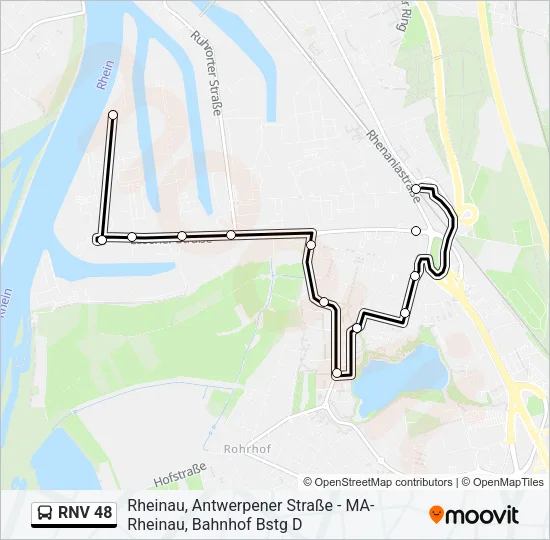 RNV 48 Bus Line Map