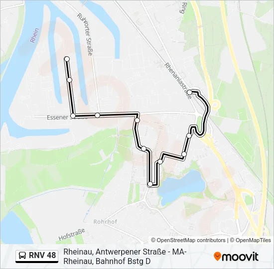 RNV 48 Bus Line Map