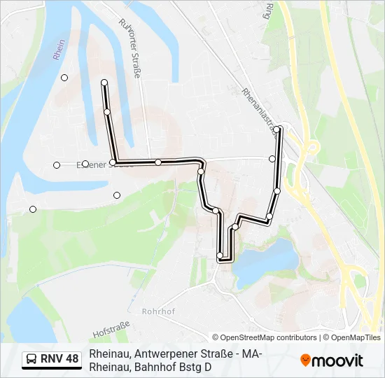 RNV 48 Bus Line Map