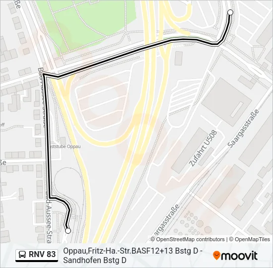 RNV 83 Bus Line Map