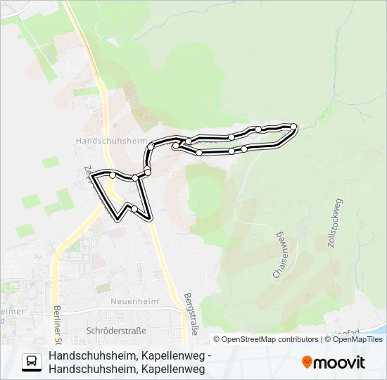 RNV 1008 Bus Line Map