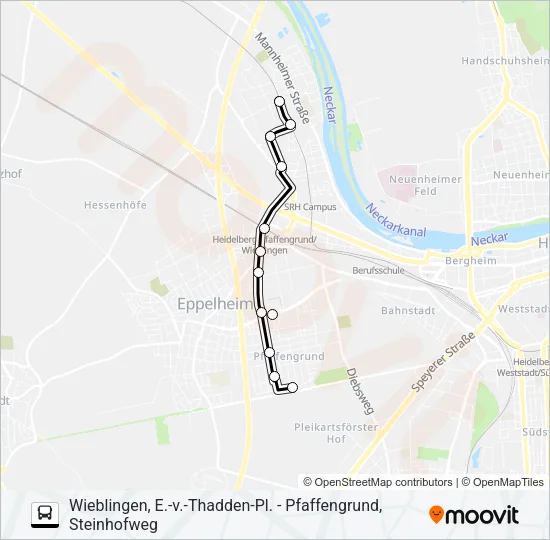 RNV 1009 Bus Line Map