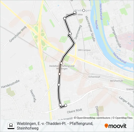RNV 1009 Bus Line Map