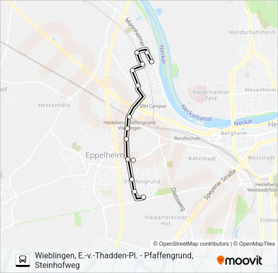 RNV 1009 Bus Line Map