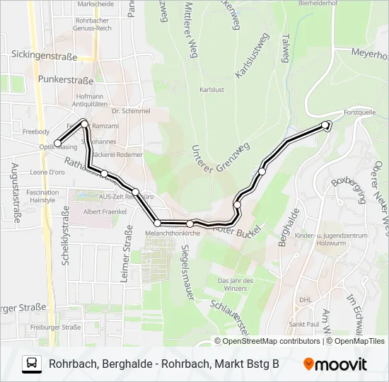 RNV 1010 Bus Line Map