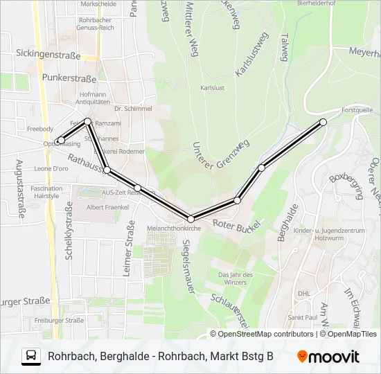 RNV 1010 Bus Line Map