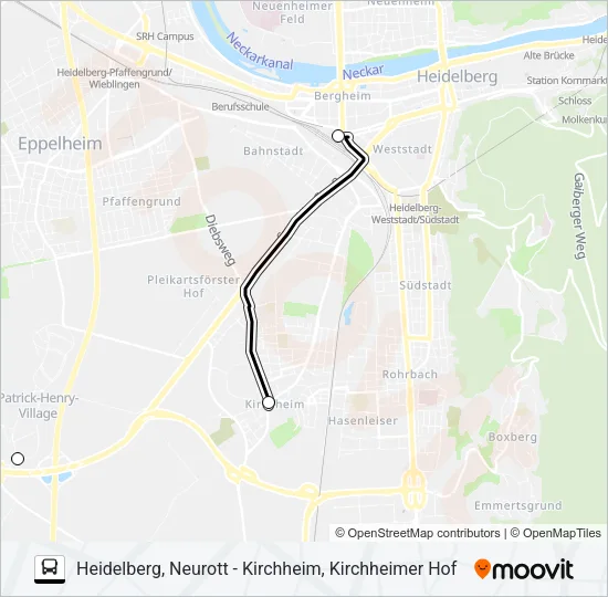 RNV 1011 Bus Line Map