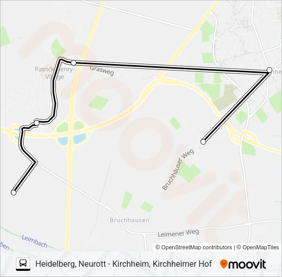 RNV 1011 Bus Line Map
