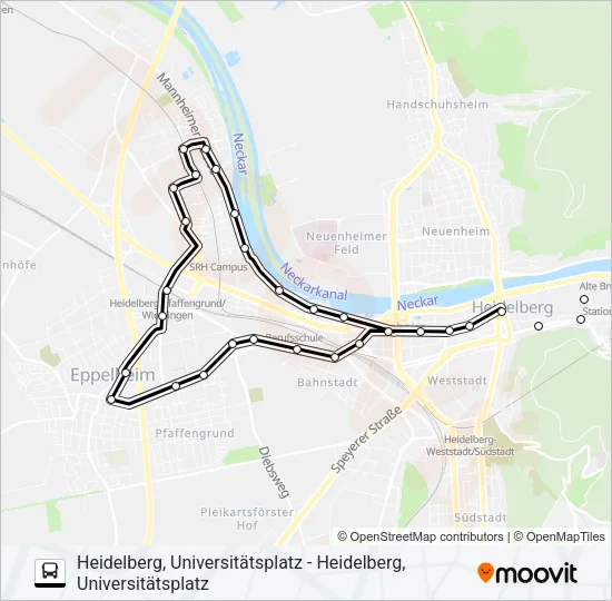 RNV MOONLINER 2 Bus Line Map