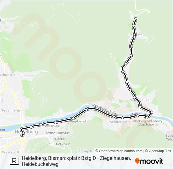 RNV MOONLINER 4 Bus Line Map