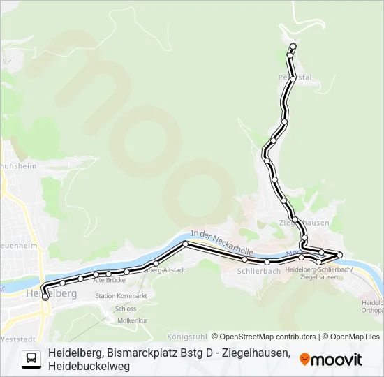 RNV MOONLINER 4 Bus Line Map